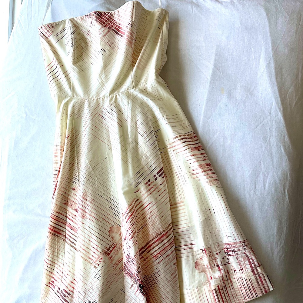 Strapless Black House White Market Dress